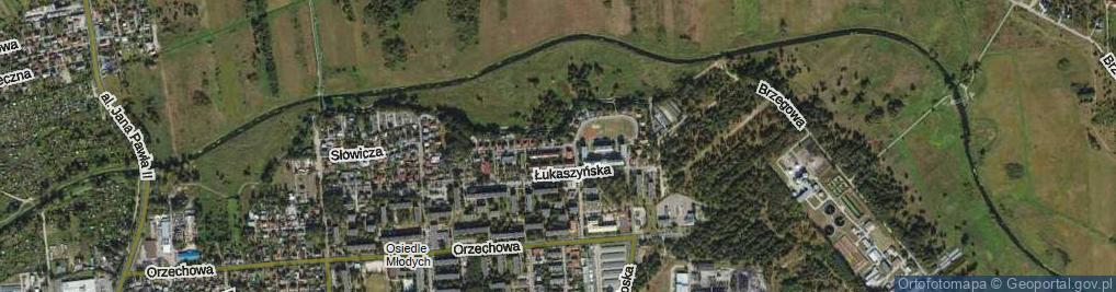 Zdjęcie satelitarne Na Skarpie ul.